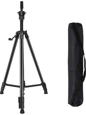 Zemira Dansee Peruk Standı Tripod, Metal Manken Başı Standı Ayarlanabilir (61 - 162 Cm)