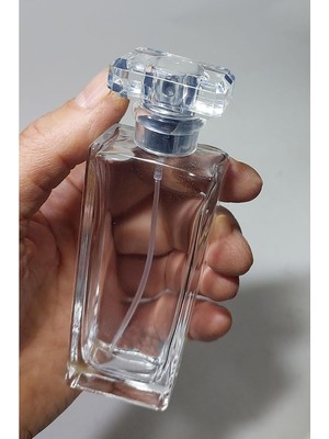 Zemira Cam Yeniden Doldurulabilir Sprey Kolonya Parfüm Şişesi 50 ml - Şeffaf Kapaklı Boş Şişe 10 Adet, Prf