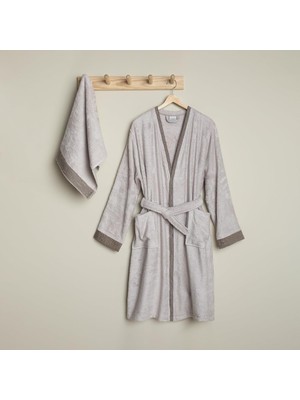 Zemira Linens Tesso Bambu S/m Bornoz Seti Stone