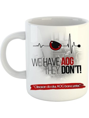 Zemira Aog Logo Baskılı Porselen Kupa Bardak #4