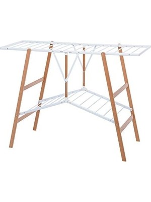 Zemira Foppapedretti Myhome Ciak Çamaşır Kurutma Askısı, Katlanabilir Alüminyum, Anodize Ceviz