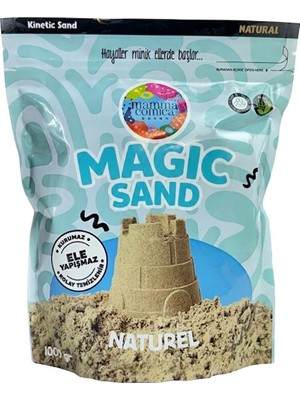 Mammacomica Dough Doğal Oyun Kumu 1000 g – Ele Yapışmaz, Kolay Şekil Alır, Çocuk Gelişimini Destekleyen Tek Renk Oyun Kumu