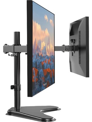 Zemira Ergoflex EF42 Steel 2-8 kg Çift Kol Asansörlü 13"-27" Desktop Monitör Standı