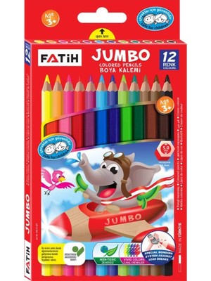 Zemira Fatih FA33340KB12RTB Tam Boy Renkli Kalemler, 12 Renk