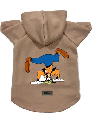 Zemira Kapişonlu Sweatshirt Kıyafeti & Elbisesi Bej Goofy M