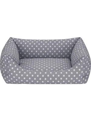 Zemira Pet Uniform Gri Puantiyeli Yatağı S 50X60CM