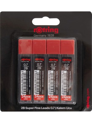 Zemira Rotring Polimer Kurşun Kalem Ucu (2b), 4'lü Paket, 0.7 mm - 2094211