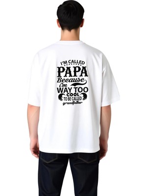 PayBuy Papa Denir Çok Havalı Olduğum Için Baskılı Erkek Oversize Tişört