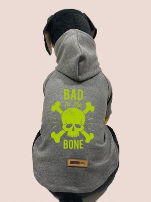 Zemira Kapişonlu Sweatshirt Kıyafeti - Gri Kuru Kafa Bone M Beden