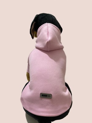 Zemira Kapişonlu Sweatshirt Kıyafeti - Düz Pembe Xs Beden