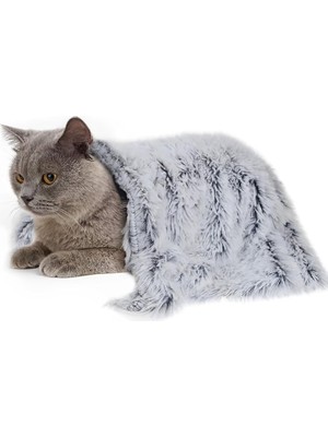 Zemira Xspring Evcil Hayvan Battaniyesi, 56X36 Cm, Gri, Polyester, Uzun Saç Elyaf Karışımı, Makinede Yıkan