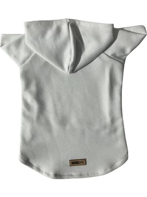 Zemira Kapişonlu Sweatshirt Kıyafeti & Elbisesi - Düz Beyaz Xl Beden