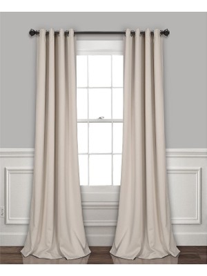 Zemira Lush Yalıtımlı Gromet Karartma Perdeleri Panel Çifti, 132 cm G x 213 cm U, Buğday