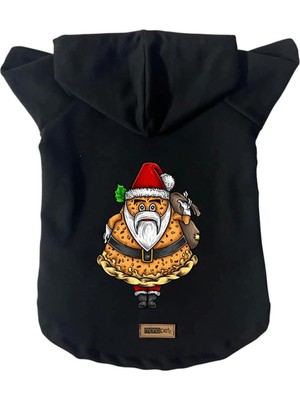 Zemira Kapişonlu Sweatshirt Kıyafeti & Elbisesi - Siyah Pizza Baba M Beden