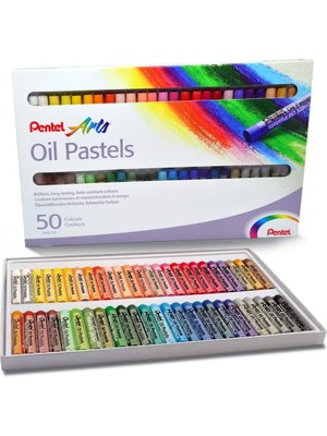 Zemira Pentel PHN-50U Yağlı Pastel Boya Seti 50'li, Çok Renkli
