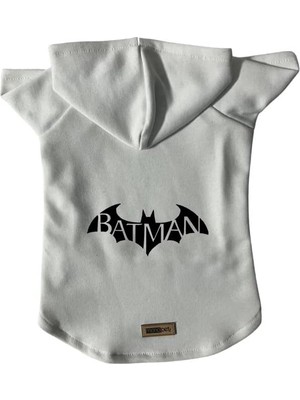 Zemira Kapişonlu Sweatshirt Kıyafeti & Elbisesi - Beyaz Batman S Beden