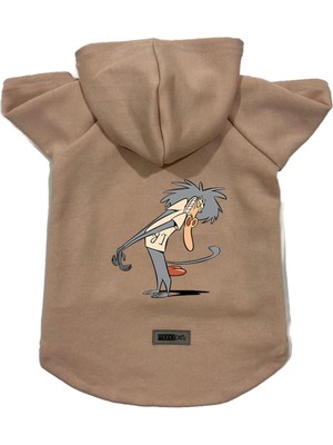 Zemira Kapişonlu Sweatshirt Kıyafeti & Elbisesi Bej IR005 M