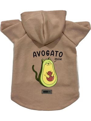 Zemira Kapişonlu Sweatshirt Kıyafeti & Elbisesi Bej Avogato L