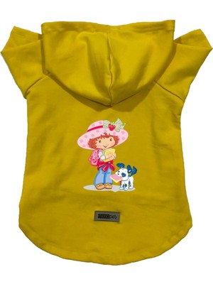 Zemira Kapişonlu Sweatshirt Kıyafeti & Elbisesi Sarı Çilek Kız M