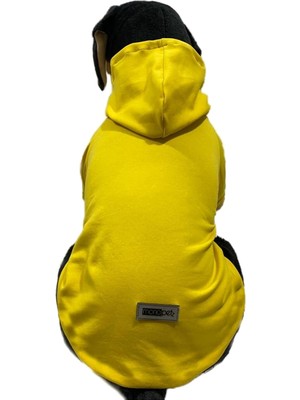 Zemira Kapişonlu Sweatshirt Kıyafeti - Düz Sarı M Beden