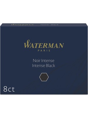 Zemira Waterman Dolma Kalem Kartuşu, Siyah, 8'li Paket