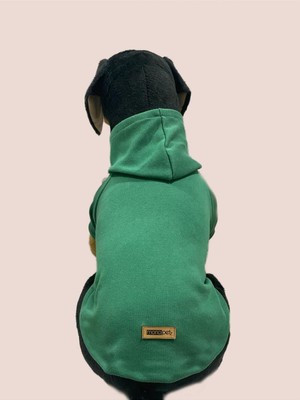 Zemira Kapişonlu Sweatshirt Kıyafeti - Düz Yeşil S Beden