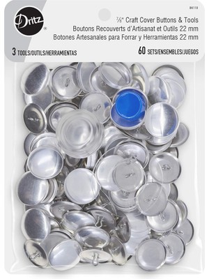 Zemira Dritz Kapak Düğmesi Kiti Boyut 36 Şablon, Aletler Düğmeler Bağlantı Elemanları Içerir, 7/8", 60C