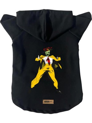 Zemira Kapişonlu Sweatshirt Kıyafeti & Elbisesi Siyah Mask Xl