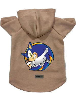 Zemira Kapişonlu Sweatshirt Kıyafeti & Elbisesi Bej Sonic Xl