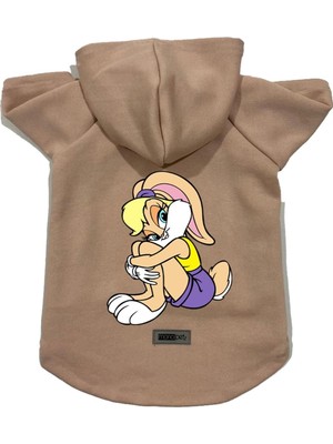 Zemira Kapişonlu Sweatshirt Kıyafeti & Elbisesi Bej Lola L