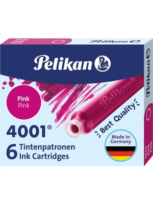 Zemira Pelikan Kartuş TP6X Dolma Kalem Kartuşu Pembe