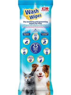 Zemira Bio Petactive Wash Wipes 25LI Temizleme Mendili