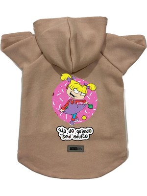 Zemira Kapişonlu Sweatshirt Kıyafeti & Elbisesi Bej Rugrats Angelica S