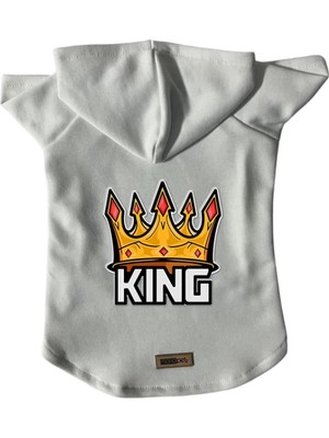Zemira Kapişonlu Sweatshirt Kıyafeti & Elbisesi - Beyaz King L Beden