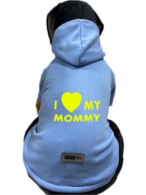 Zemira Kapişonlu Sweatshirt Kıyafeti - Bebe I Love Mommy Xs Beden