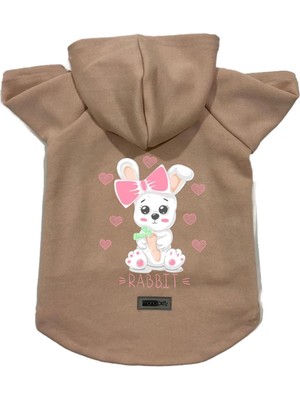 Zemira Kapişonlu Sweatshirt Kıyafeti & Elbisesi Bej Rabbit Xl