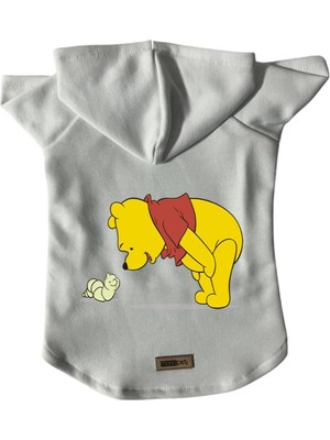 Zemira Kapişonlu Sweatshirt Kıyafeti & Elbisesi Beyaz Winnie The Pooh Xl