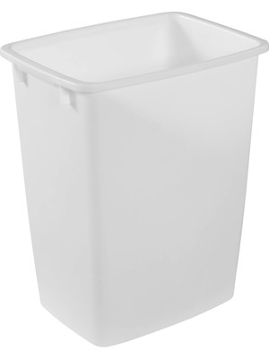 Zemira Rubbermaid Küçük Mutfak Banyo Kovası, Lavabo Altı Sepeti, Plastik, Beyaz, 9 Galon