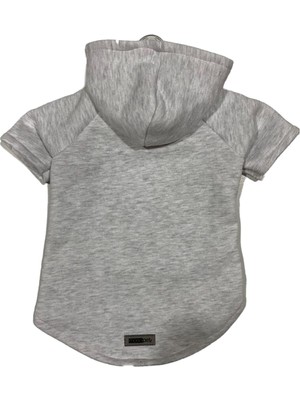 Zemira Monopetz Kapişonlu Sweatshirt Kıyafeti - Düz Gri L Beden