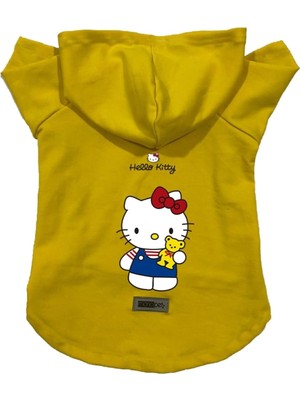 Zemira Kapişonlu Sweatshirt Kıyafeti & Elbisesi Sarı Hello Kitty M
