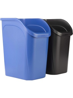 Zemira Rubbermaid Tezgah Altı Küçük Kovası, Geri Dönüşüm/atık Için 2'li Paket Siyah, 9,4 Galon
