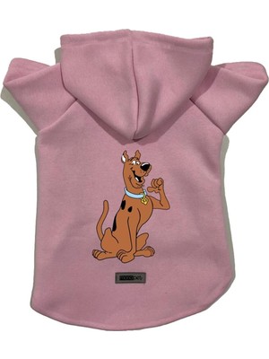 Zemira Kapişonlu Sweatshirt Kıyafeti & Elbisesi Pembe Scooby Doo L