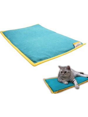 Zemira Pawdaz Serin (60X40CM) - 4 Mevsim Kedi/köpek Matı, Sıcak Veya Soğuk Kullanılabilen Minder Yatak