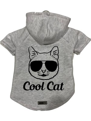 Zemira Kapişonlu Sweatshirt Kıyafeti & Elbisesi Gri Cool Cat M