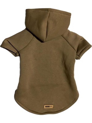Zemira Kapişonlu Sweatshirt Kıyafeti - Düz Koyu Kahverengi Xs Beden