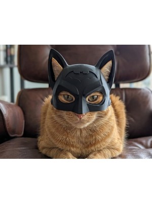 Zemira Batman Maskesi, Siyah, 3D Baskı Pla Plastik, Batman Temalı Cosplay Kostümü