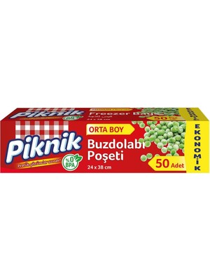 Zemira Piknik Buzdolabı Poşeti Ort Eko, 50'li