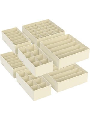 Zemira Songmics Iç Çamaşırı Düzenleyici 8'li Set, Çekmece Düzenleyici, Katlanabilir, Elbise Dolabı, Saklam