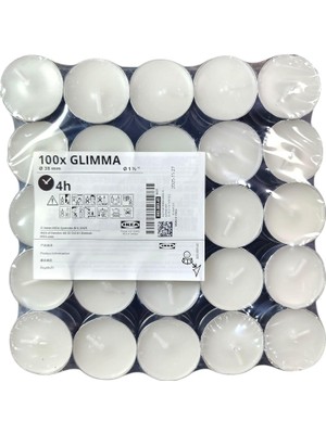 Zemira 100 Tealight Mum Kokusuz Ev Tatil Parti Dekoru Glimma