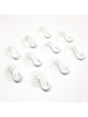 Ozkr Store Vantuz Öpücük Askılı Büyük 10'lu 4cm